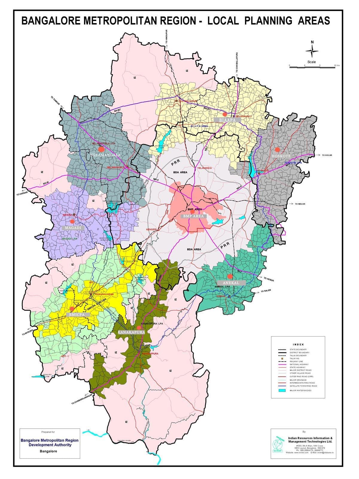 Карта бангалора з території