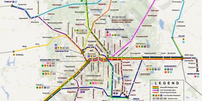 Карта залізничного вокзалу Бангалора